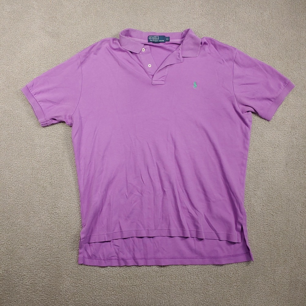 Polo Ralph Lauren Polo Shirt - Men XL Purple Short Sleeve Classic Pony Logo